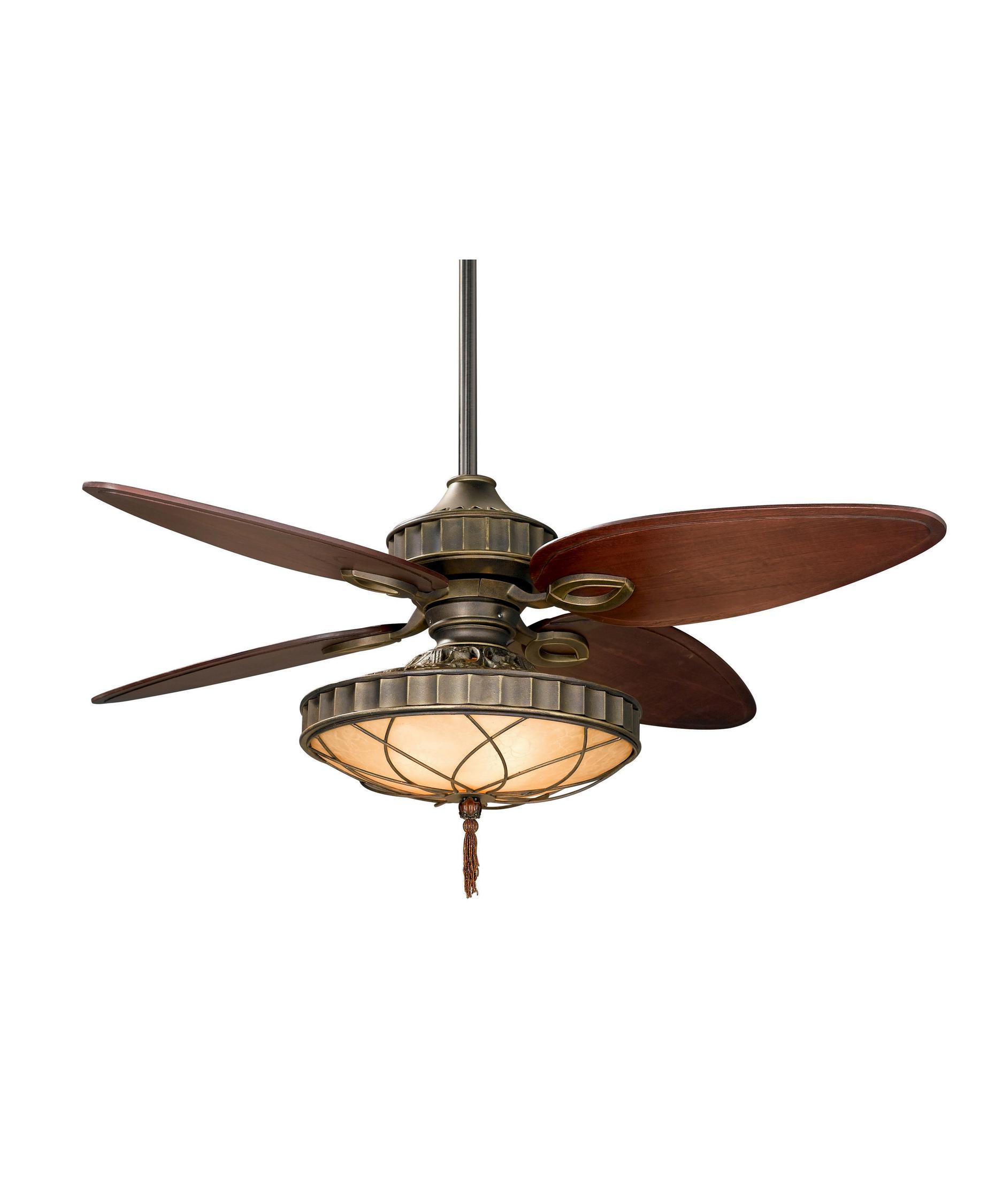 Fanimation Lb270 Lauren Brooks Bayhill 56 Inch 4 Blade Ceiling Fan Shown In Venetian Bronze Finish And Amber Glass