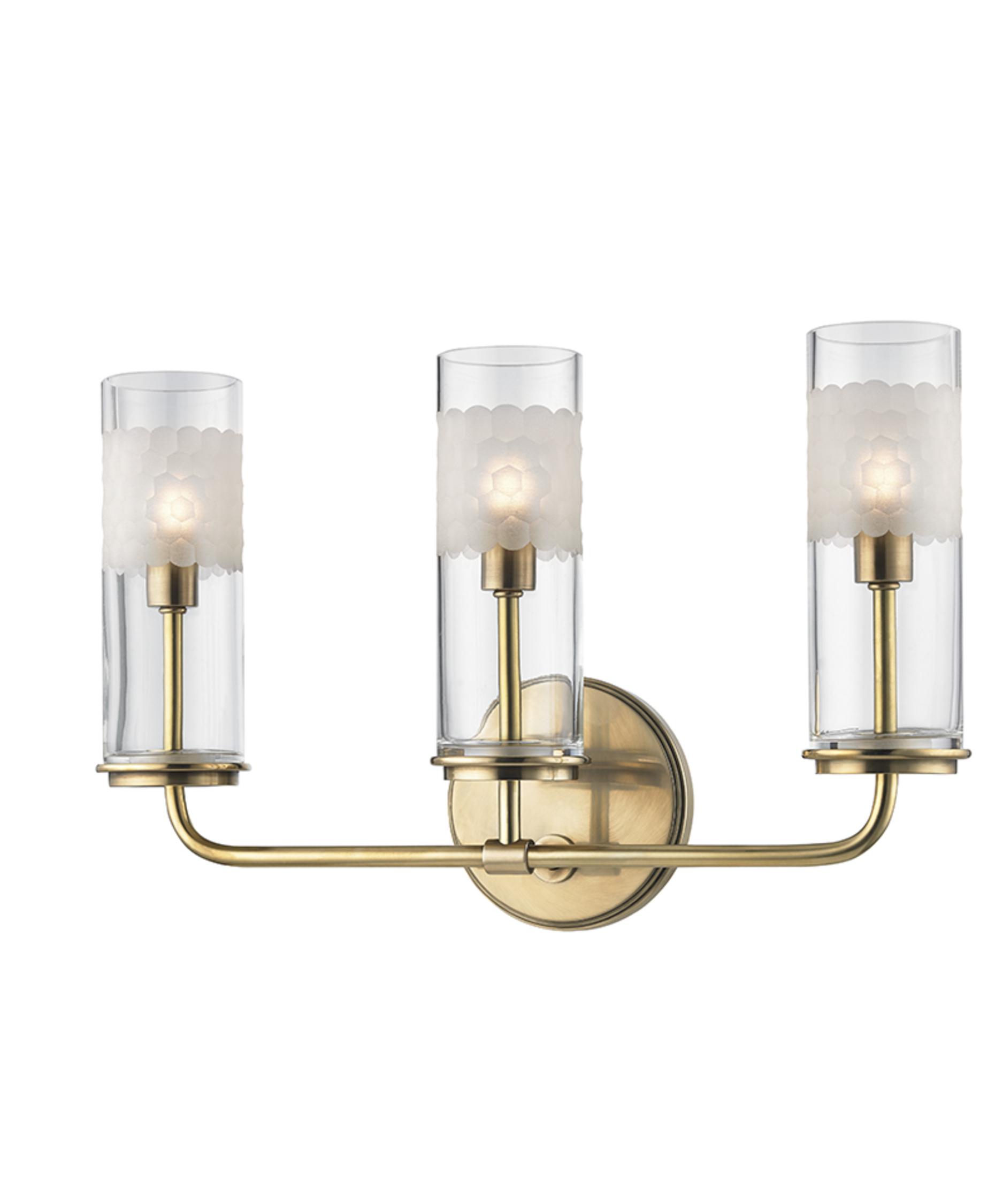 Hudson Valley Wentworth 16 Inch Wide Bath Vanity Light Capitol Shown In Aged Brass Finish