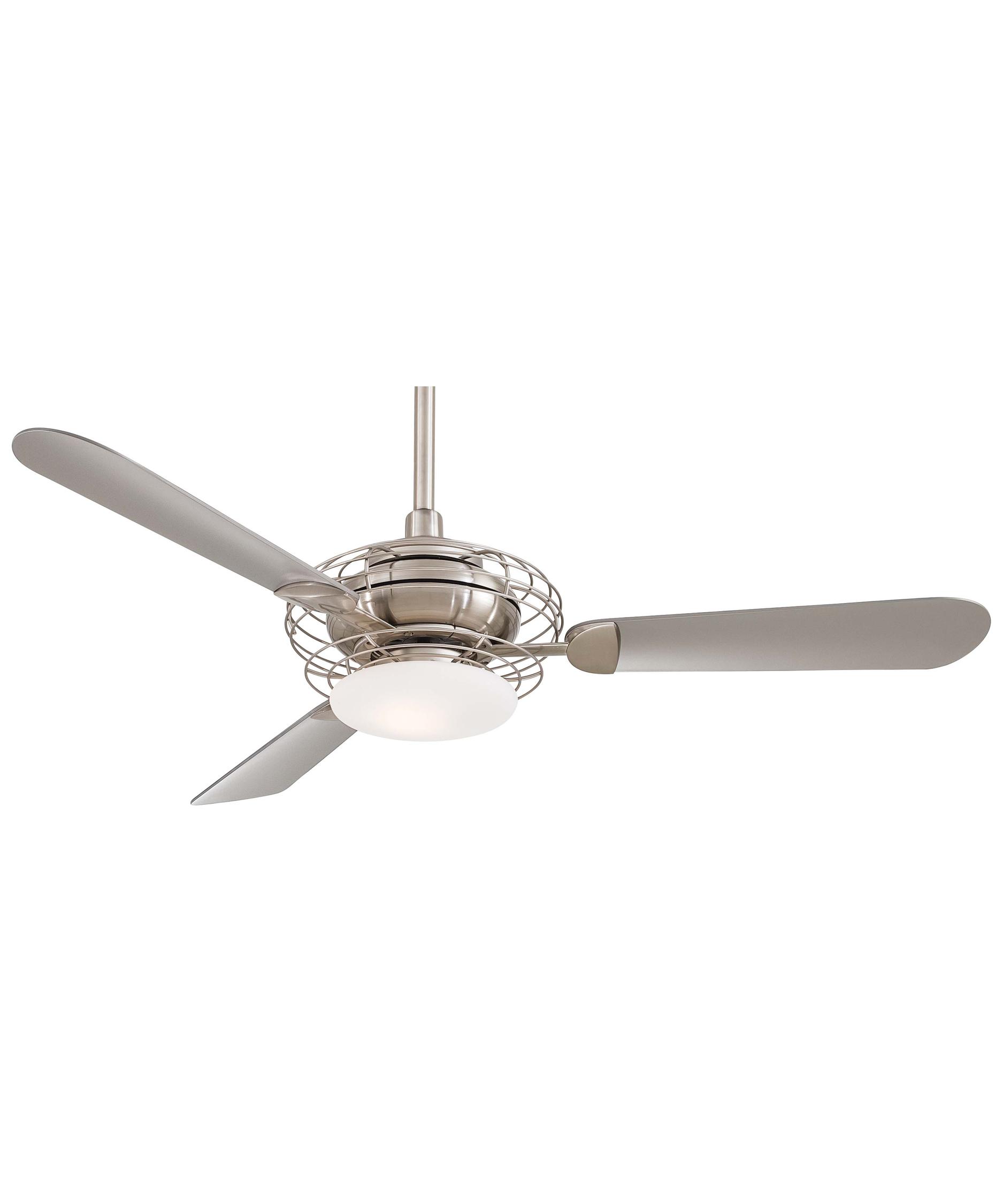 Minka Aire Acero 52 Inch 3 Blade Ceiling Fan Capitol Lighting 1 Shown In Brushed Steel Nickel Finish And Opal Frosted Glass